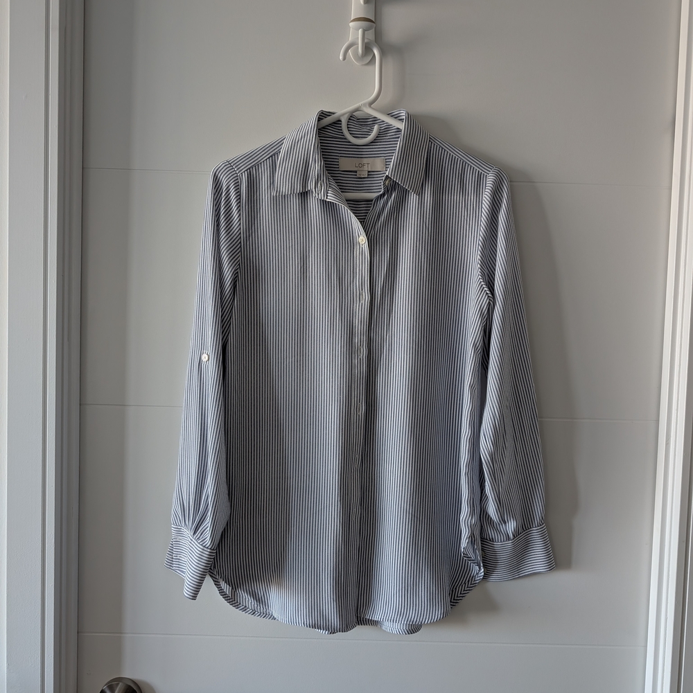 Slinky Striped Blue Shirt
